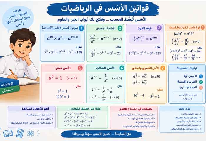 الأسس في الرياضيات