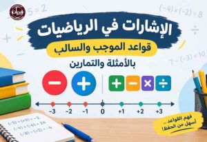 الإشارات في الرياضيات: قواعد الجمع والطرح والضرب والقسمة بالأمثلة